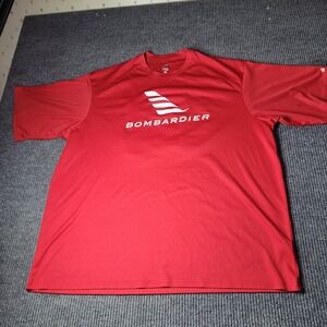 Badger Sport T-Shirt 3XL Men's Bombardier Learjet Logo Red Polyester‎